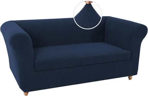 Miniatura 26 de UNBBRRL Funda de sofá Chesterfield de jacquard elástico, fundas de cojín gruesas para sofá, protector de muebles para sala de estar
