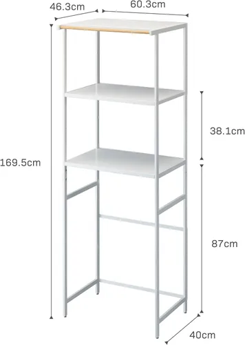 Miniatura 9 de YAMAZAKI Home Tower Estante de almacenamiento para electrodomésticos de cocina, estantería de metal, organizador de pie, estantes resistentes, 67