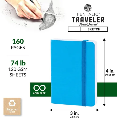 Miniatura 3 de Cuaderno de bocetos Travelers Dot Grid Pentalic Art, libre de ácidos