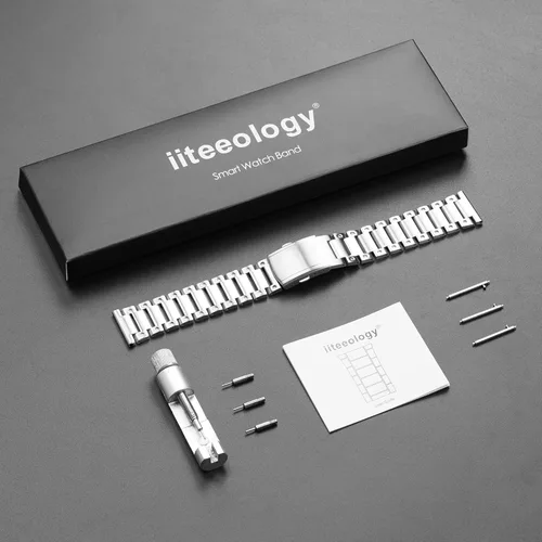 Miniatura 6 de iiteeology Compatible con correas de reloj Samsung Galaxy de 1.811 in, correa de acero inoxidable para Samsung Galaxy Watch SM-800/Galaxy Watch 3