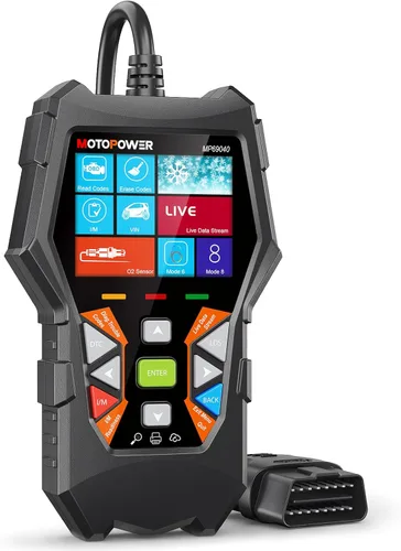 MOTOPOWER MP69040 Lector de código OBD2 para coche, herramienta de escaneo de diagnóstico de fallo del motor, negro