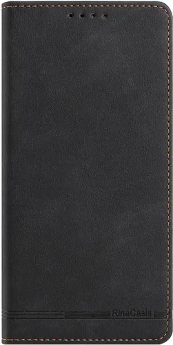 Miniatura 7 de Compatible con Oukitel C1 / C1 Pro Flip Kickstand Cierre Magnético Cartera Funda Negro