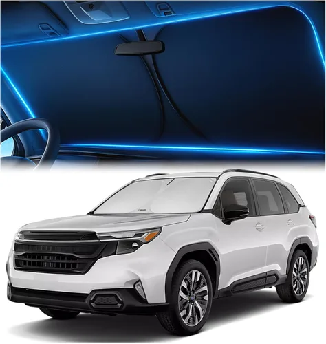 Miniatura 29 de Parasol para parabrisas para Honda Civic 2022 2023 2024 2025 2026 – Tecnología innovadora sin paso de luz, recorte para espejo, bloquea el 99%