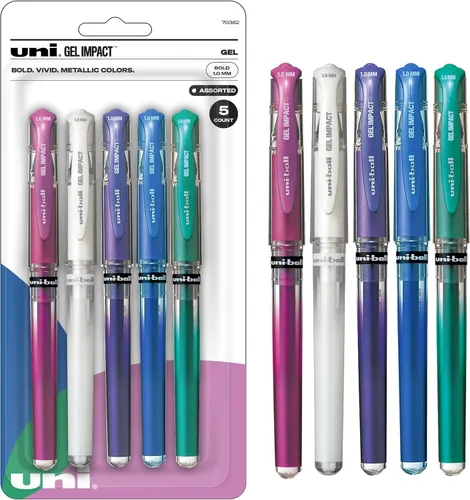 Miniatura 5 de Uniball Signo 207 - Bolígrafos de gel de gel, 15 bolígrafos surtidos, punta gruesa de 0.039 pulgadas, suministros de oficina, bolígrafos de tinta