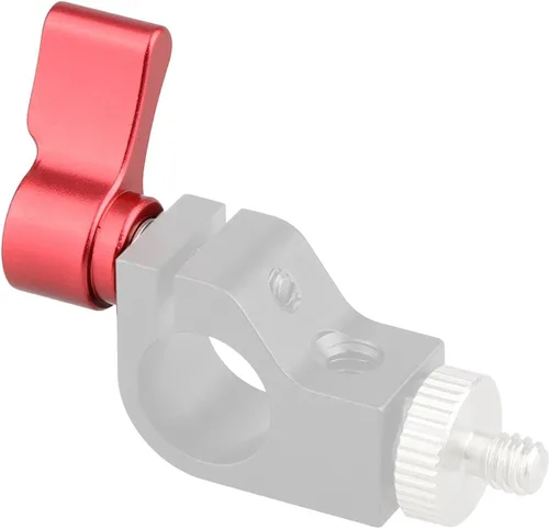 Miniatura 2 de CAMVATE Perilla giratoria M5 Tornillo de palanca de pulgar ajustable (rojo, 0.591 in de longitud) - 1492