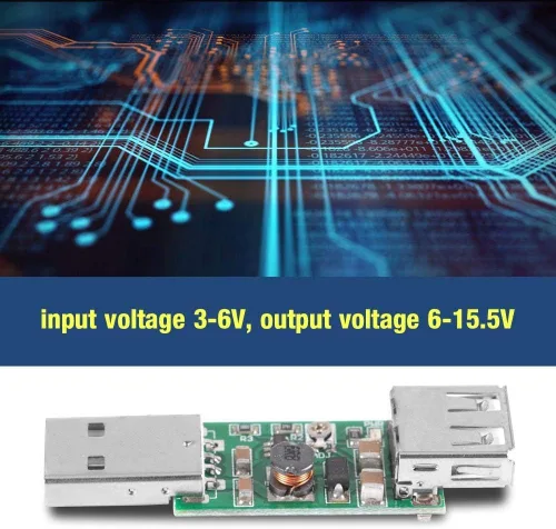 Miniatura 8 de Módulo convertidor Boost, ajustable de 5 V a 6-15 V DC-DC Step-Up Fuente de alimentación compacta y duradera para proyectos de electrónica DIY