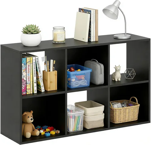 Miniatura 10 de Organizador de almacenamiento de 9 cubos, estantería reversible, estantería de cubo abierta, almacenamiento moderno grande para sala de estar