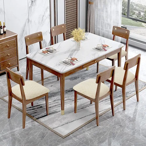 Miniatura 7 de Genina Fundas de asiento impermeables para sillas de comedor, fundas elásticas extraíbles y lavables, fundas de cojín para sillas de comedor