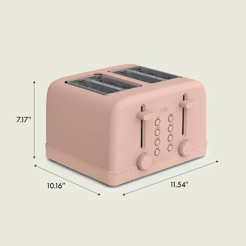 Miniatura 8 de bella Tostadora de 4 rebanadas, control de tostado de 6 ajustes con botones de recalentamiento y cancelación, bandeja extraíble para migas, Blossom