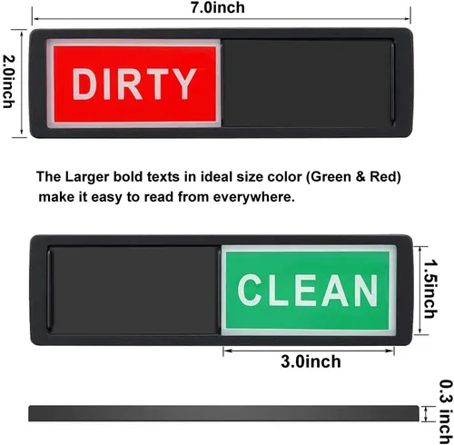 Miniatura 2 de Clean Dirty - Letrero magnético para lavavajillas mejorado súper fuerte, indicador magnético antiarañazos con respaldo autoadhesivo para todos