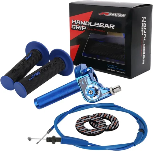 Miniatura 17 de JFG RACING Conjunto de Acelerador para Motocicleta, 7/8" 22mm Puños de Acelerador de Giro Rápido con Cable de Acelerador de Aleación de Aluminio