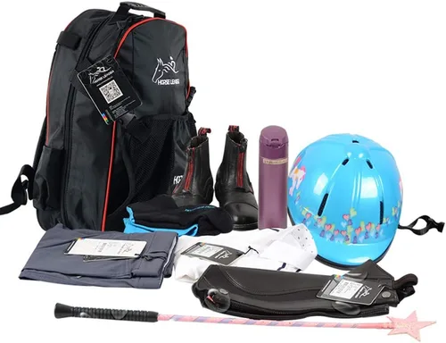 Miniatura 5 de Bolsa profesional para botas de equitación, bolsa de casco, mochila ecuestre unisex, bota inglesa para llevar todas las bolsas con compartimento