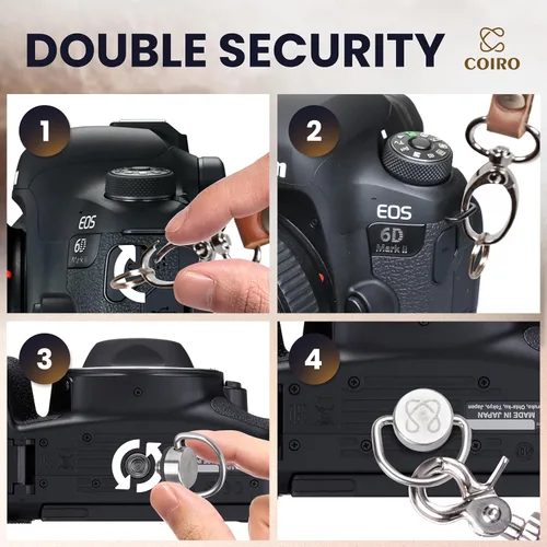 Miniatura 4 de C Coiro Dual Camera Harness Leather Camera Strap DSLR/SLR, All-Day Comfort