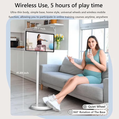 Miniatura 8 de OFD TV portátil de 21.5 pulgadas de 2ª generación sobre ruedas 1080P, 100% sRGB, 6+128GB de almacenamiento, Android 15 OS pantalla táctil RollingTV