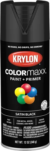 Miniatura 46 de Krylon K05599007 COLORmaxx Pintura en aerosol y base para uso en interiores y exteriores, color gris brillante para maquinaria, 12 onzas