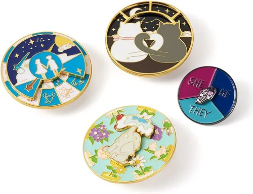 Miniatura 7 de Pandahall - Broches esmaltados de aleación con varios temas, broche de solapa, juego de pines esmaltados