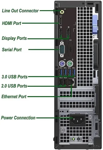 Miniatura 3 de Dell Computadora de escritorio OptiPlex 7040, procesador Intel Core i7-6700 de hasta 4.0 GHz, 16 GB DDR4 RAM, SSD M.2 NVMe de 512 GB, Wi-Fi