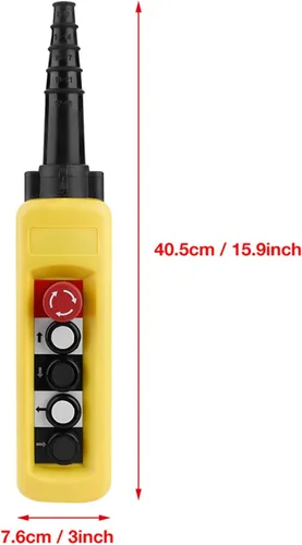 Miniatura 6 de Interruptor de elevación de cadena de grúa pero tonelada, 4 botones de control, pero tonelada controlador colgante de elevación, control