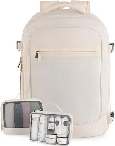 Miniatura 9 de Rinlist Mochila de viaje grande para hombres y mujeres, mochila de transporte aprobada por la aerolínea TSA, mochila de transporte informal de 40 L
