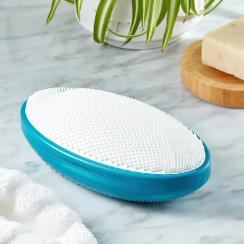 Miniatura 9 de WIZKER - Cepillo exfoliante 2 en 1 para piel sensible, cerdas suaves y firmes, limpiador facial y corporal, impermeable, resistente al moho