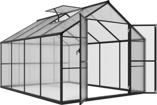 Miniatura 11 de MUPATER Invernadero de 6 x 10 pies para exteriores, invernadero de policarbonato resistente, kit de casa verde de aluminio con puerta con cerradura