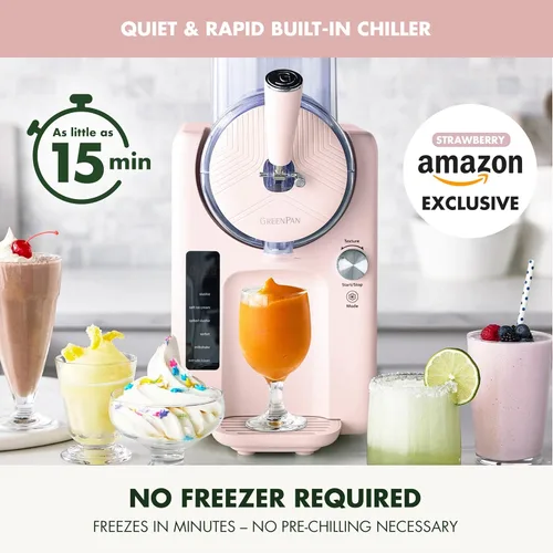 Miniatura 3 de GreenPan Máquina para hacer helados y granizados, suave, sorbete, margaritas, batidos, yogur congelado, sin precongelación, listo en 15 minutos, 6