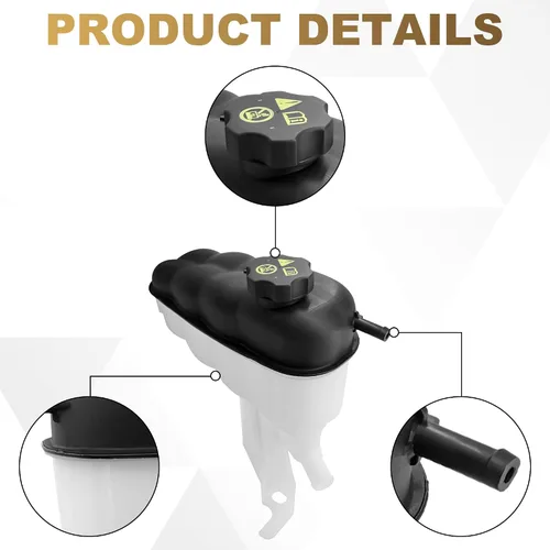 Miniatura 5 de PartsFlow Tanque de depósito de refrigerante con tapa compatible con Chevrolet Silverado GMC Sierra Cadillac Escalade Yukon 603-054 22797286