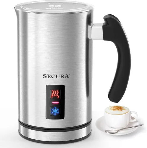 Miniatura 8 de Secura Espumador de Leche Eléctrico, Vaporizador Automático de Leche Espuma Caliente o Fría para Café, Cappuccino, Latte, Calentador de Leche