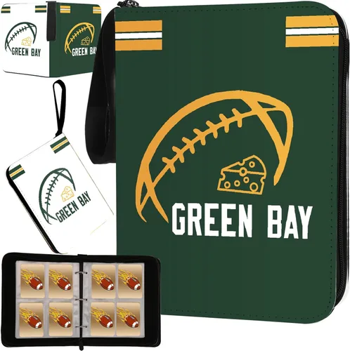 Miniatura 10 de Carpeta de tarjetas de fútbol con fundas 400 bolsillos, soporte para tarjetas de fútbol de Dallas para tarjetas de colección, carpeta con 3 anillas