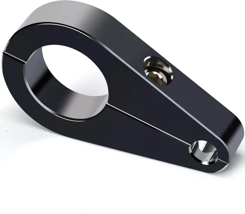MoKitDora Abrazadera de 1" para Manillar o Bastidor, Cable de Acelerador y Embrague, Clip para Línea de Freno, para Harley, Negro