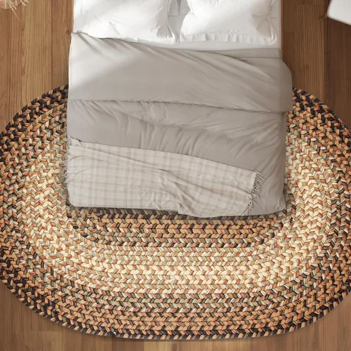 Miniatura 35 de Rhody Rug Easy Living EL33 Taupetone - Alfombra ovalada trenzada de 4 x 6 pies, decoración del hogar, tapete para piso o dormitorio, de fácil