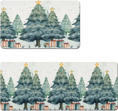 Miniatura 6 de Tapete de baño para árbol de Navidad, antideslizante, de secado rápido y absorbente, tierra de diatomeas, fregadero, dormitorio, cocina, tapete