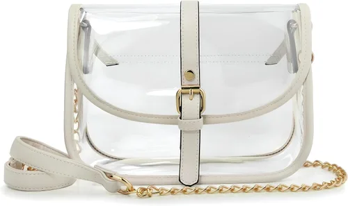 Miniatura 8 de Bolso cruzado transparente para mujer, bolso de hombro con cadena