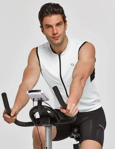 Miniatura 6 de BALEAF Men's Sleeveless Cycling Jersey Road Bike Shirt Bicycle Biking Tank Tops Full Zip Pockets SPF UPF50+
