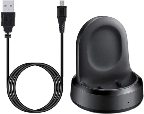 Cargador para Samsung Galaxy Watch 1 1.654 in/1.811 in, soporte de carga de repuesto para Galaxy SM-R800/R810/R815 Smart Watch (negro)