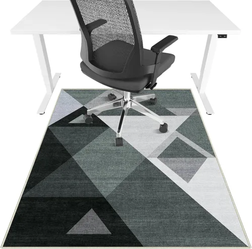 Miniatura 26 de Tapete para silla de oficina para suelo de madera dura y azulejos, 36 x 48 pulgadas, tapete resistente para silla de escritorio para suelos duros