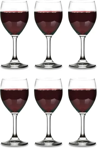 Miniatura 7 de Vikko Copas de vino de 8.5 onzas, juego de 12 copas de vino pequeñas, para vino tinto y blanco con tallo, vidrio transparente para vino, vidrio