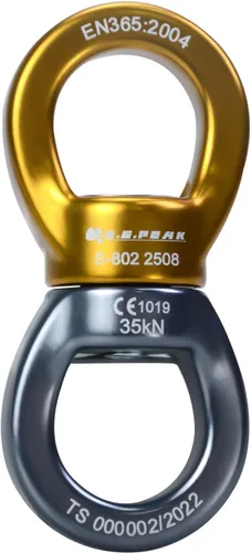 Miniatura 9 de Columpio giratorio de 35 kN, dispositivo giratorio de 360 ° certificado CE, accesorio colgante silencioso para columpio de árbol, danza aérea Negro