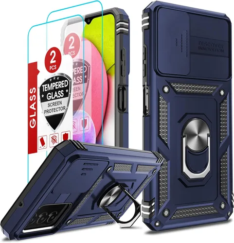 Miniatura 15 de LeYi para Samsung Galaxy A03S Funda de teléfono, Funda Samsung AO3S con [Paquete de 2] Protector de pantalla, [Calidad militar] Funda protectora