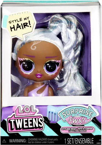 Miniatura 4 de L.O.L. Surprise! Tweens Surprise Swap - Cabezales de peinado que incluyen fabulosos accesorios para el cabello y un hermoso cabello, gran regalo