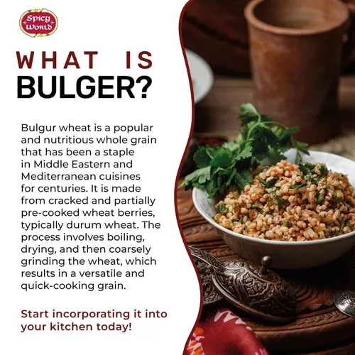 Miniatura 3 de Spicy World Bulgur Grueso #3, bolsa de 4 libras Excelente trigo Bulgur cultivado en Estados Unidos para tabouleh 100% natural y puro Ideal