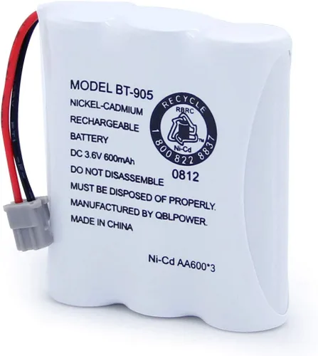 Miniatura 6 de BT905 BT-800 Batería recargable para teléfono inalámbrico compatible con Uniden BT-905 BT800 BT-1006 BBTY0663001 BP-800 BP-905 P-P501 P-P508 3.6v