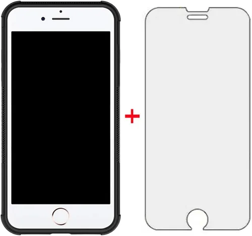 Miniatura 3 de Funda de teléfono para iPhone 7plus 8plus 7/8 Plus 5.5 con protector de pantalla de vidrio templado y soporte, accesorios híbridos duros