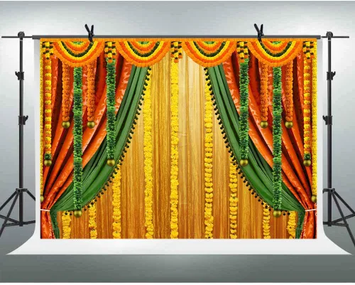 Miniatura 7 de Lofaris Fondo de Fotografía India Pooja Telón de Fondo Puja Ganpati Pooja Tradicional Festival Mehndi Fondo Decoraciones Diwali Boda Fiesta