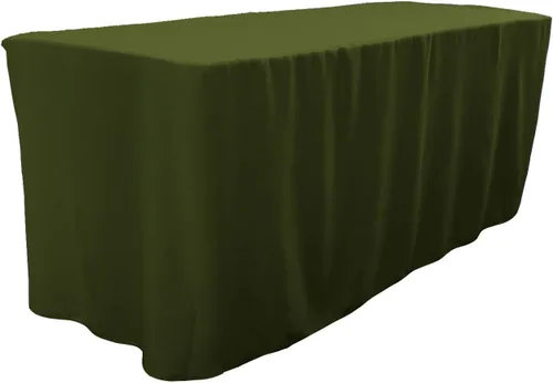 Miniatura 27 de LA Linen Mantel ajustable de popelina de poliéster, 96.2 in de largo x 30.0 in de ancho x 76.2