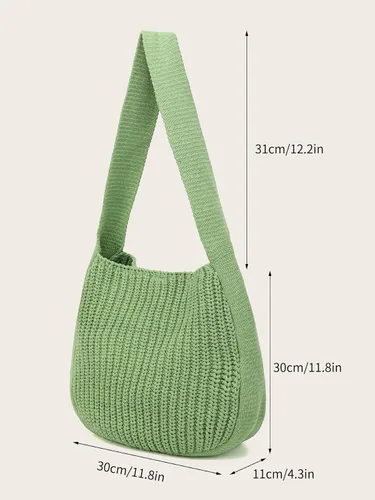 Miniatura 50 de ENBEI Bolsos de hombro para mujer Bolsos de ganchillo Bolso de punto grande Bolso de mano estético para la escuela lindo Bolsas de mano Bolsa