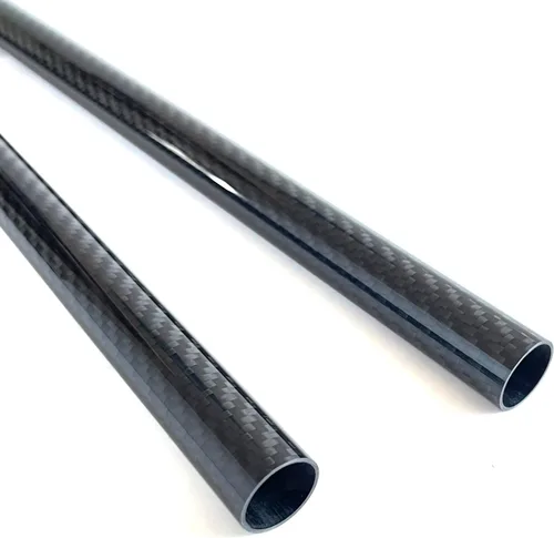 Miniatura 4 de 2 piezas Tubo de Fibra de Carbono 6 mm x 4 mm x 420 mm, 6 ~ 50 mm Disponible, 3 K rollo Envuelto Twill Mate Acabado.