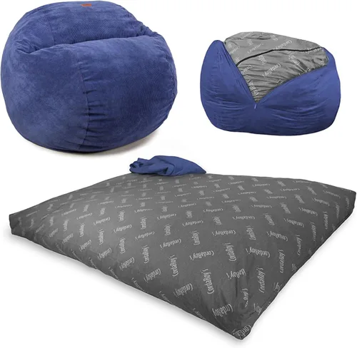 Miniatura 8 de CordaRoy's Puf de Pana - Silla Puf Convertible - Funda de Tela de Pana Lavable a Máquina - para Sótano, Sala de Estar, Sala de Juegos, Dormitorio