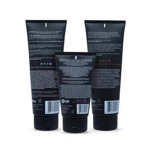 Miniatura 2 de Controlled Chaos Set de cuidado del cabello para cabello rizado, paquete de 3 unidades, incluye champú, acondicionador, crema definidora de rizos