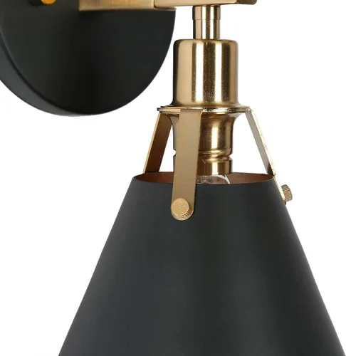 Miniatura 5 de KSANA Apliques de Pared Negros, Lámparas de Pared Modernas de Estilo Granja en Oro para Dormitorio, Sala de Estar, Pasillo